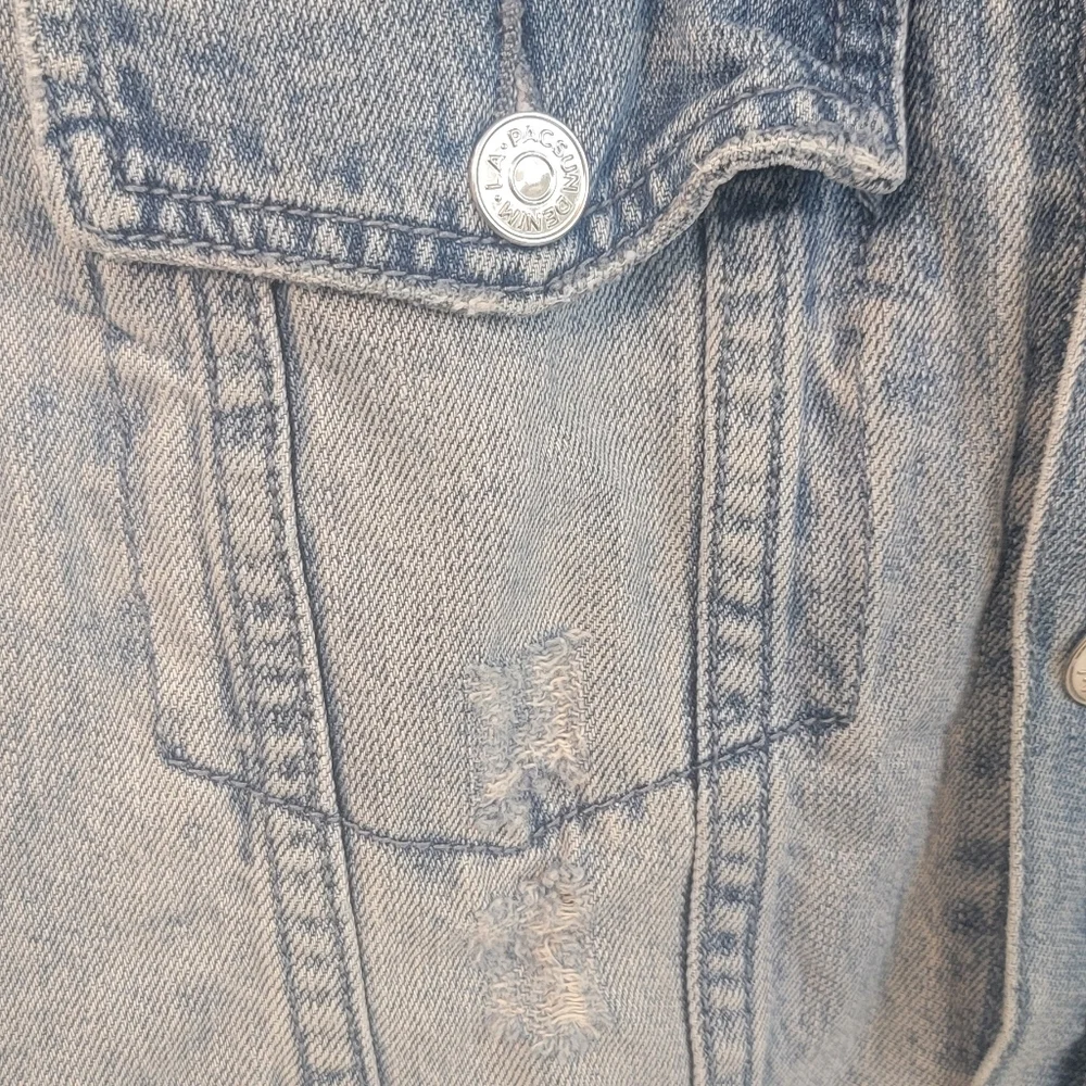 Pacsun Los Angeles Mens Denim Distressed Jean Jacket y2k‎ Size Medium